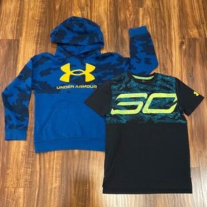 Lot of boys’ Under Armour tops, size M